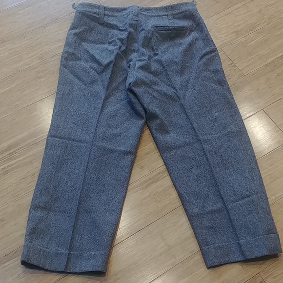 Eileen Fisher Wool Wide Leg Crop Pants Cuff M - Picture 4 of 8